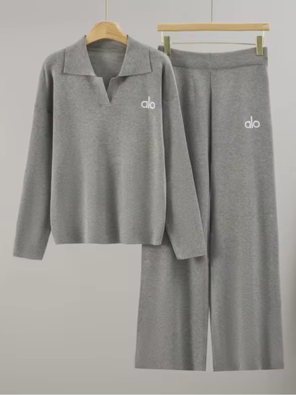 ALO Yoga Kids Gray Lounge Pajama Set
